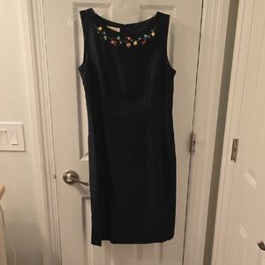 Talbots Classic Black Sleeveless Sheath Dress Size 6